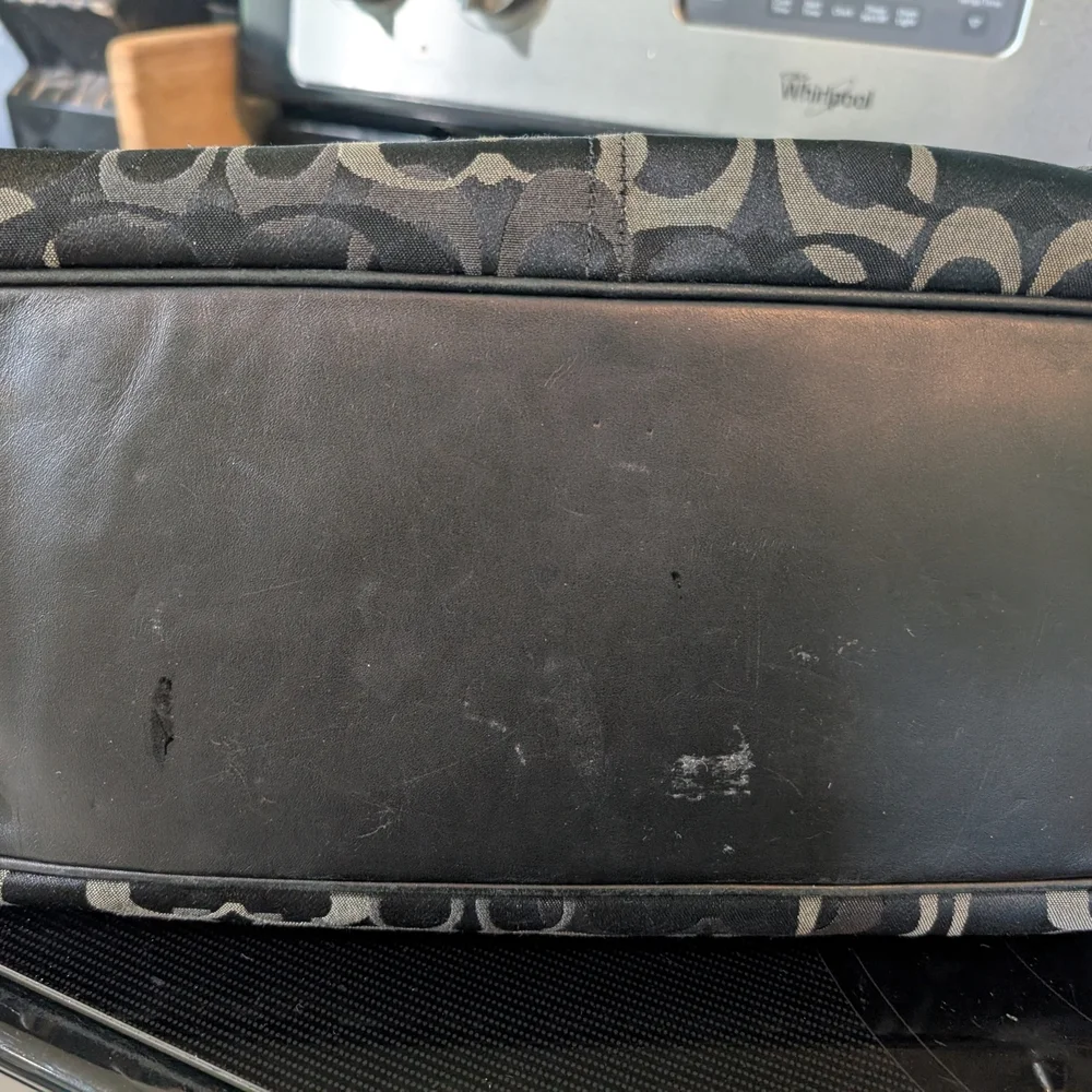 Coach Black Signature Canvas Tote